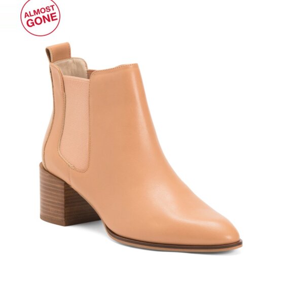 YOSI SAMRA Tan Leather Melissa Chelsea Boots - Picture 1 of 2